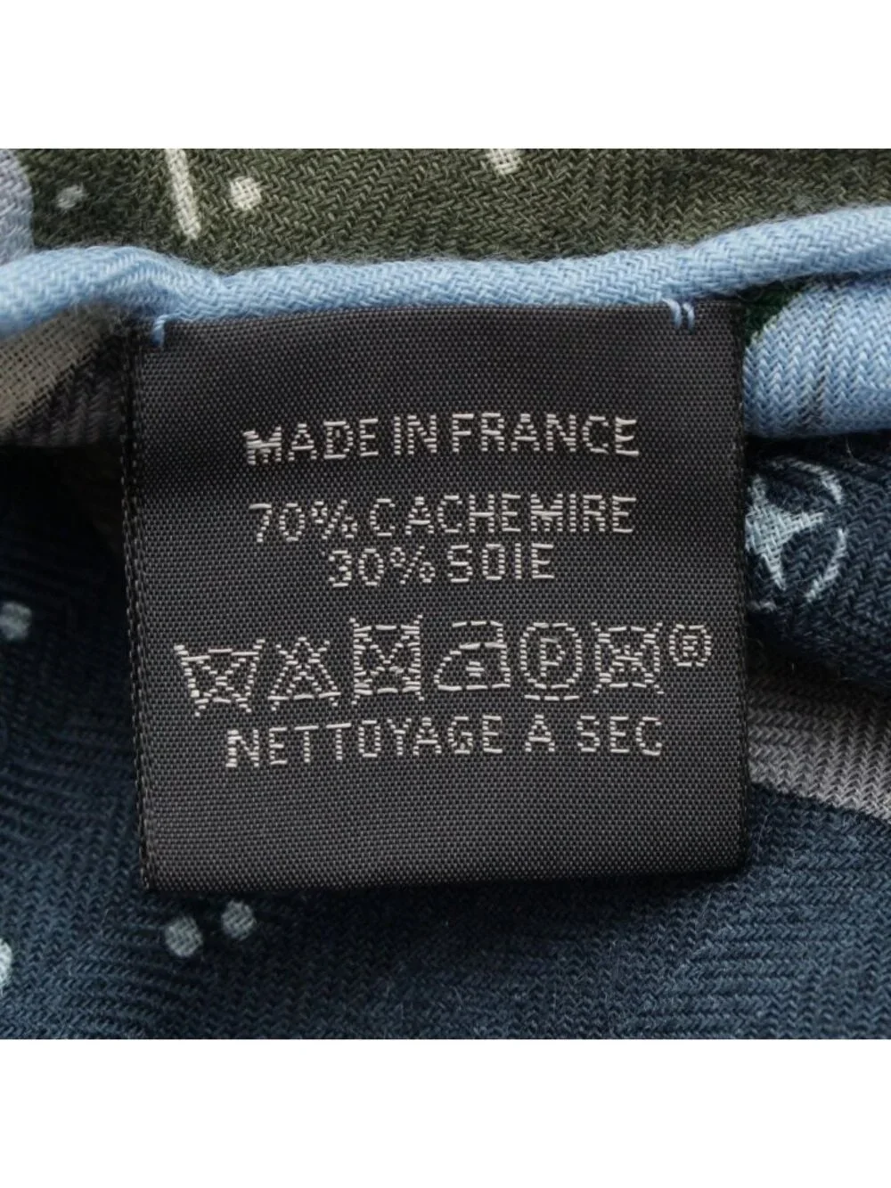 Hermes Losange Cashmere Silk Odyssey Spaceship Diamond Large Shawl Navy